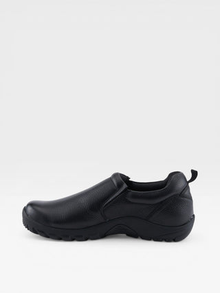 Spring Step Professional Beckham Men's Leather Slip-On Work Shoes in Black colorway