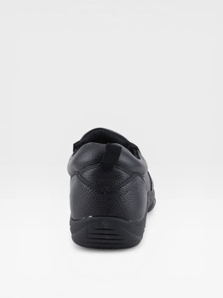 Spring Step Professional Beckham Men's Leather Slip-On Work Shoes in Black colorway