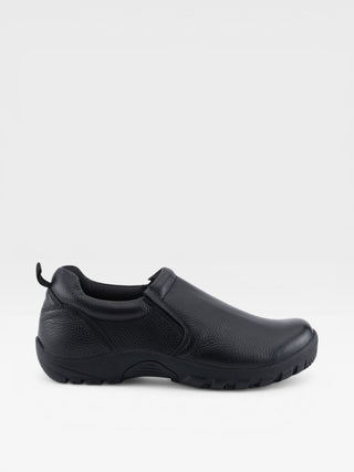 Spring Step Professional Beckham Men's Leather Slip-On Work Shoes in Black colorway