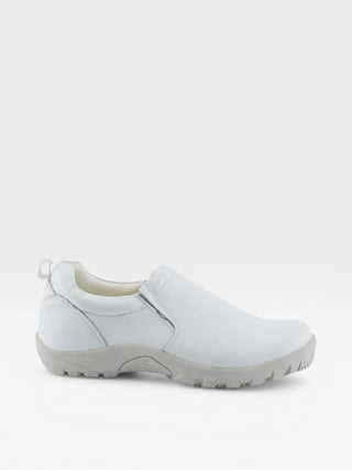 Spring Step Professional Beckham Men's Leather Slip-On Work Shoes in White colorway