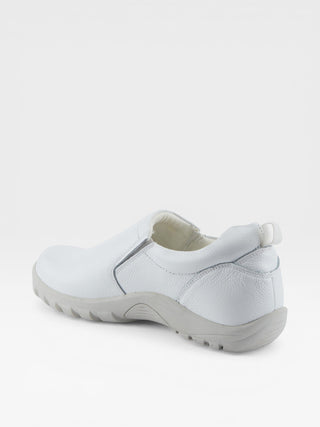 Spring Step Professional Beckham Men's Leather Slip-On Work Shoes in White colorway