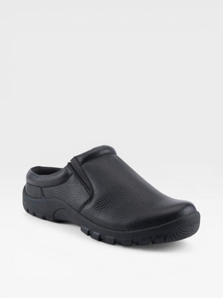 Spring Step Professional Blaine Men's Leather Slip-On Work Shoes in Black colorway