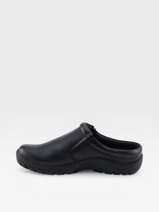 Spring Step Professional Blaine Men's Leather Slip-On Work Shoes in Black colorway