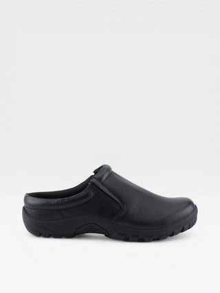 Spring Step Professional Blaine Men's Leather Slip-On Work Shoes in Black colorway