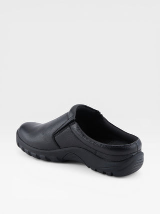 Spring Step Professional Blaine Men's Leather Slip-On Work Shoes in Black colorway