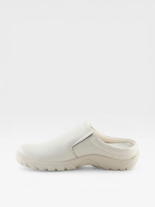 Spring Step Professional Blaine Men's Leather Slip-On Work Shoes in White colorway