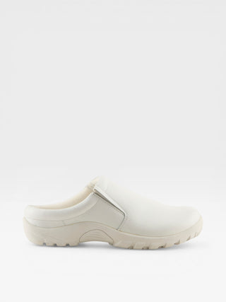 Spring Step Professional Blaine Men's Leather Slip-On Work Shoes in White colorway