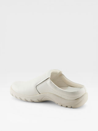 Spring Step Professional Blaine Men's Leather Slip-On Work Shoes in White colorway