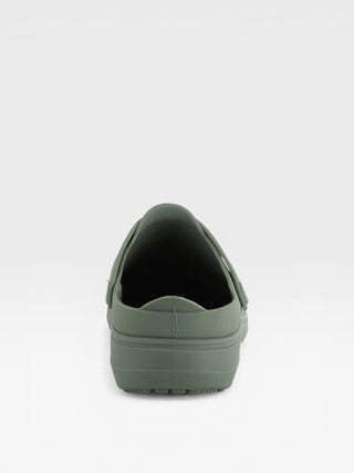 Spring Step Professional Cameron Men's Slip-Resistant Work Clogs in Olive Green colorway