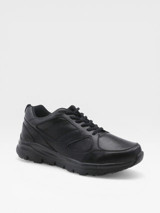Spring Step Professional Eames Men's Leather Lace-Up Work Shoes in Black colorway