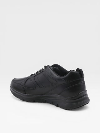 Spring Step Professional Eames Men's Leather Lace-Up Work Shoes in Black colorway