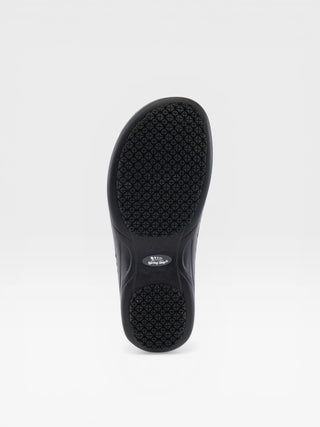 Spring Step Professional Ferrara-Fog Women's Printed Slip-On Work Shoes in Navy Patent colorway