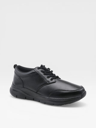 Spring Step Professional Hopkins Men's Leather Lace-Up Work Shoes in Black colorway