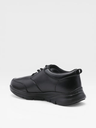 Spring Step Professional Hopkins Men's Leather Lace-Up Work Shoes in Black colorway