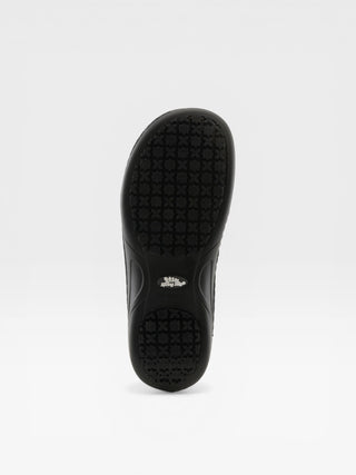 Spring Step Professional Manila Women's Leather Slip-On Work Shoes in Black colorway