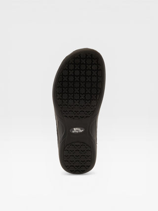 Spring Step Professional Manila-Flpwr Women's Floral Slip-On Work Shoes in Black colorway