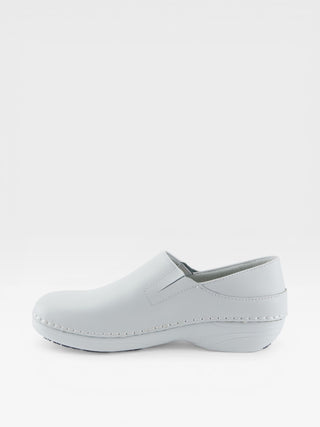 Spring Step Professional Manila Women's Leather Slip-On Work Shoes in Black colorway