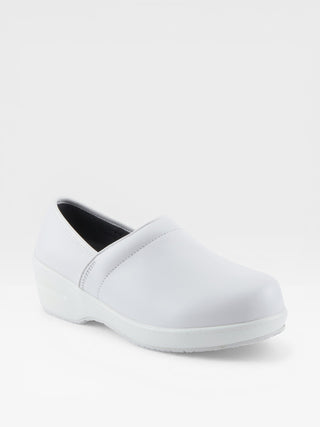 Spring Step Professional Selle Women's Leather Slip-On Work Loafer in White colorway