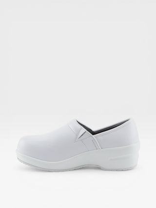 Spring Step Professional Selle Women's Leather Slip-On Work Loafer in White colorway