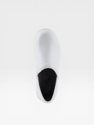 Spring Step Professional Selle Women's Leather Slip-On Work Loafer in White colorway