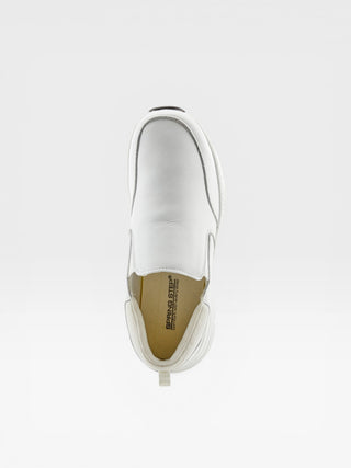 Spring Step Professional Whitaker Men's Leather Slip-On Work Shoes in White colorway