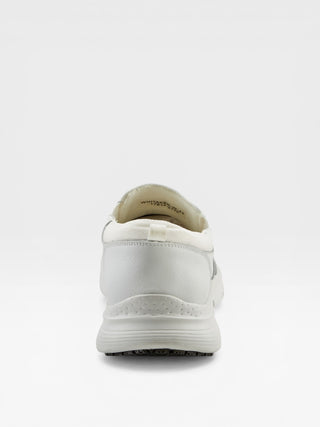 Spring Step Professional Whitaker Men's Leather Slip-On Work Shoes in White colorway
