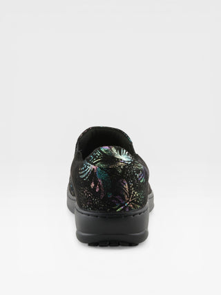 Spring Step Professional Winfrey-Flutter Women's Printed Slip-On Work Shoes in Black Multi colorway