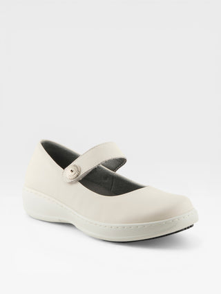 Spring Step Professional Wisteria Women's Mary Jane Work Shoes in White colorway